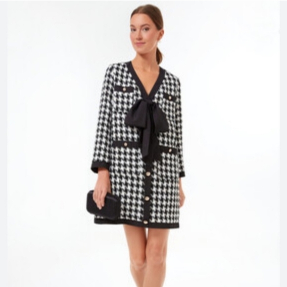 Tuckernuck Pomander Placee Coco Dress in Houndstooth Print Size Medium - Picture 1 of 13